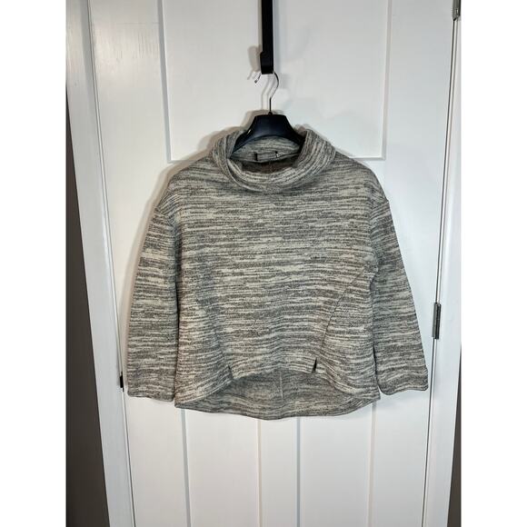 Anthropologie Saturday Sunday Cowl Gray Oversized Marl Pullover Sweater Size S - Picture 3 of 10